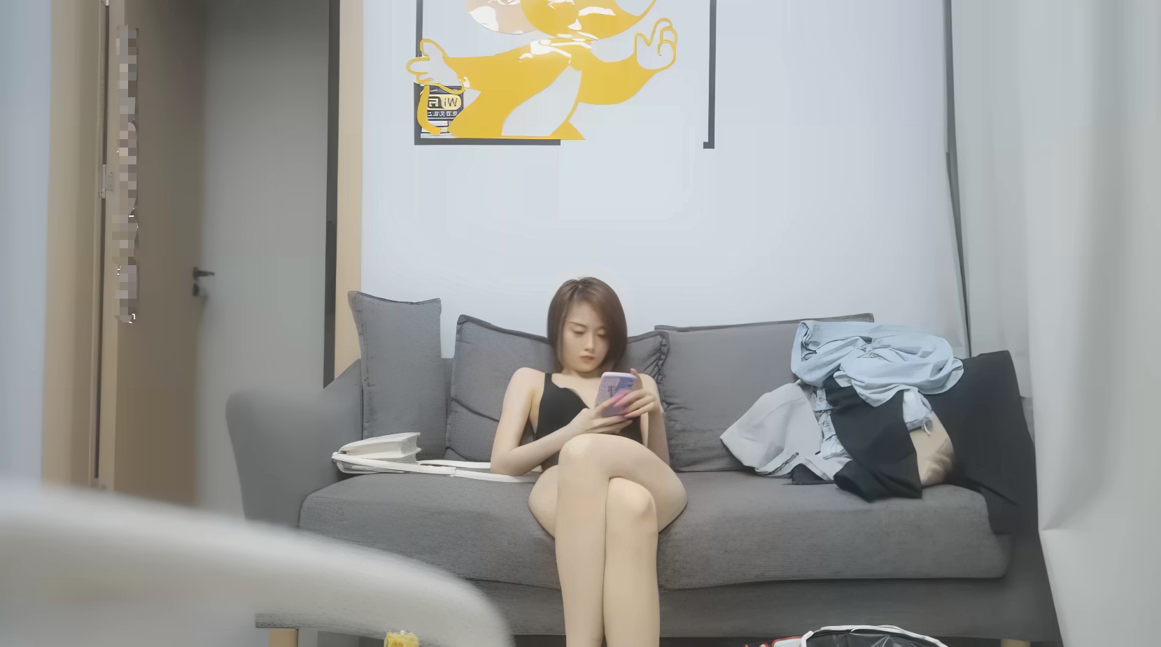 【AI增强】小陈头星选（原千人斩）高颜值短发妹子返场啪啪，苗条身材抱起来抽插猛操上位骑乘后入